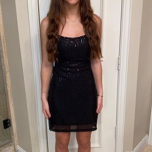 Black sequin dress